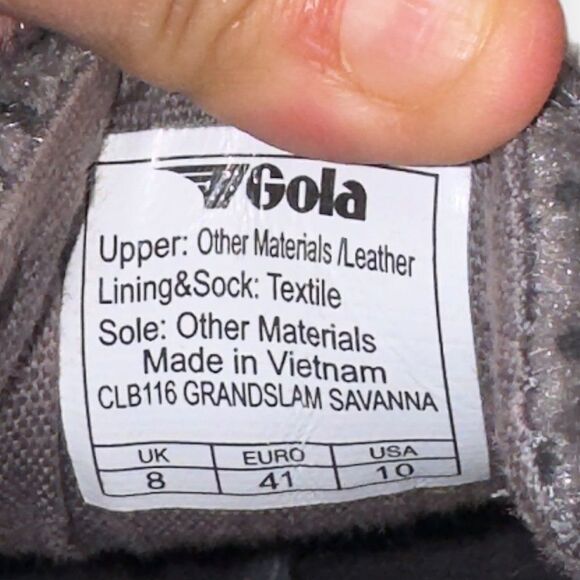 Gola Grandslam Savanna Animal Print Sneakers Grey CLB116 Women's 10 - Picture 10 of 11